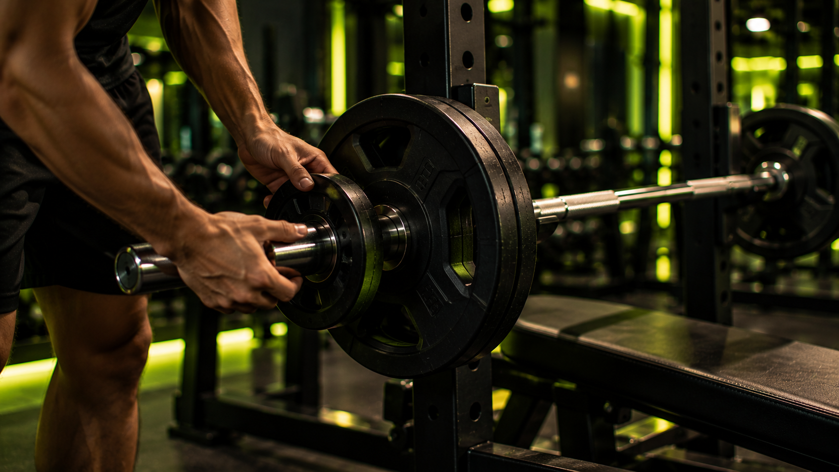 Adding small fractional plates to a barbell
